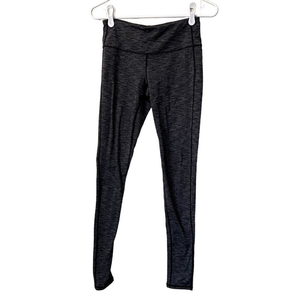 Athleta full length gray leggings hidden pocket comfort athleisure yoga pants